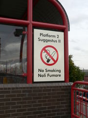 The signs at Wallsend Metro station are in English and Latin as a tribute to Wallsend's role as one of the outposts of the Roman empire