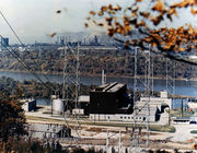 The Shippingport Atomic Power Station in Shippingport, Pennsylvania was the first commercial reactor in the USA and was opened in 1957.