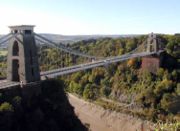 The bridge and river at low tide, from the Observatory.