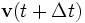 \mathbf{v}(t+\Delta t)