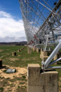 A cylindrical paraboloid antenna.