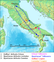 The events of 72 BC, according to Plutarch's version of events.