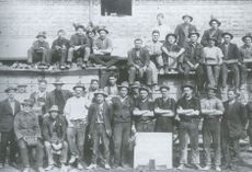 Workers at Yarralumla Brickworks in 1924