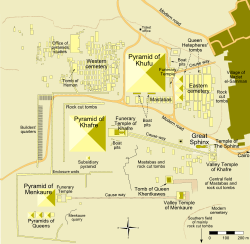 Map of Giza pyramid complex.