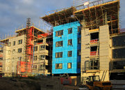 Building construction for several apartment blocks