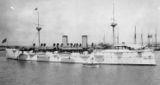 October: USS Baltimore (C-3) in Hawaii.