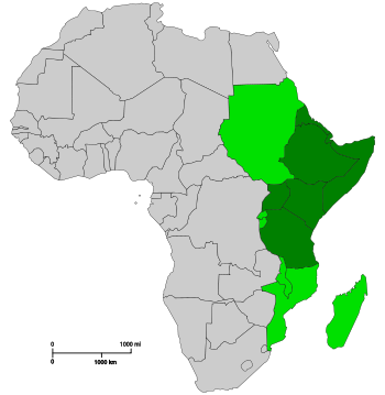 �����East Africa �����Countries sometimes included in East Africa