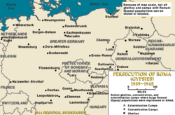 Map of persecution of the Roma.