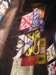 Banners of Knights of the Thistle, hanging in St Giles High Kirk