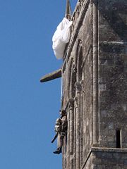 Parachuting memorial in Sainte-M�re-�glise