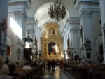 Warsaw's Holy Cross Church.  Chopin's bust is on left-most pillar, which encloses his heart.