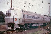 Pennsylvania Railroad Metroliner car, built by Budd, circa 1968