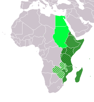 �����Eastern Africa (UN subregion) �����East African Community �����Central African Federation (defunct) �����Geographic East Africa, including the UN subregion and East African Community