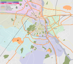 Map indicating the location of Delhi