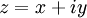 
z = x + iy\,
