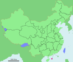 Location of Macau