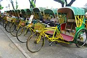 Trishaw used to be a major public mode of transport in Macau. But now it is only for sightseeing purposes.