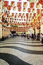 The Portuguese style stone-road at Largo do Senado.