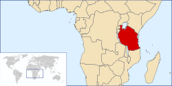 Location of Tanzania