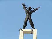 One of the many Sukarno era statues in the city