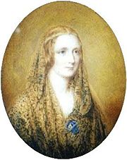 Reginald Easton's miniature of Mary Shelley is allegedly drawn from her death mask (c.�1857).