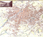 A map of Manchester and Salford from 1801. Note the absence of any railway infrastructure.