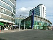 Manchester Piccadilly Station, the principal railway and Metrolink station in Manchester.