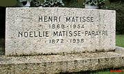 Tombstone of Henri Matisse and his wife Noellie, cemetery of the Monast�re Notre Dame de Cimiez, Cimiez, France