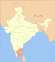 Thumbnail map of India with Tamil Nadu highlighted