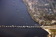 U.S. Route 90's Bay St. Louis Bridge on Pass Christian was destroyed as a result of Katrina.