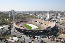 The Olympic Stadium.