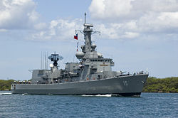 Chilean frigate Almirante Blanco Encalada (FF-15) at Pearl Harbor, 2006.