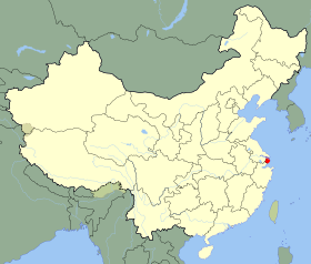 Location of Shanghai Municipality within China