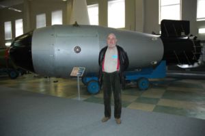 A Tsar Bomba-type casing on display at Chelyabinsk-70