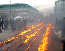 Ceremony of military upgrading of Katyn massacre victims, Piłsudski Square, Warsaw, November 10, 2007