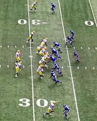 A line of scrimmage.