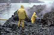 The Exxon Valdez spilled 10.8�million gallons of oil into Alaska's Prince William Sound.