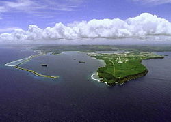 Aerial photo of Apra Harbor.