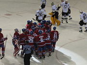 The Montreal Canadiens win a game at the Bell Centre.