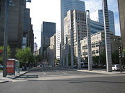 Looking up University Street