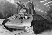 T-34 Model 1942 rolls off the line at Zavod no. 112 Krasnoye Sormovo in Gorky