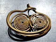 Gold earring from Mycenae, 16th century BCE.