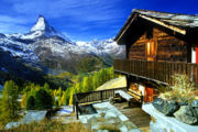 The Matterhorn near Zermatt in the Swiss Alps.