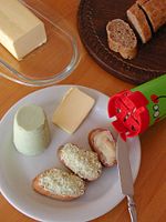 Zigerbr�t, cheese grated onto bread through a special mill, Switzerland.