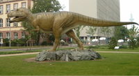 Replica at Senckenberg Museum, showing modern view of posture.