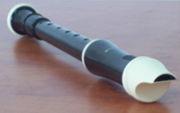 A plastic recorder