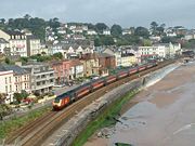 South of Exeter the railway clings to the coastline