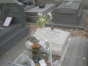 Sartre's grave in the Cimeti�re de Montparnasse