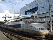 A TGV R�seau No. 540 trainset at Rennes, in Brittany.