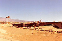 Rennie's Old London Bridge during reconstruction at Lake Havasu in March 1971